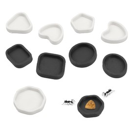 10 Pcs Ant Feeding Dish Spider Plastic Feeder Cricket Eating Basin for Spider Ant Dubia Cockroach Cherry Cockroach Snail Crab Insect