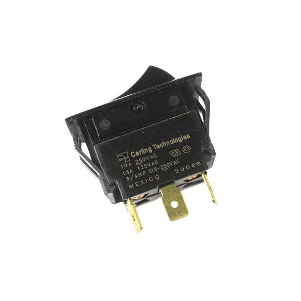 Carling Rocker Switch, SPDT, ON-None-ON, 3 pins, 10Amps/250VAC, 15Amps/125VAC, 3/4HP,