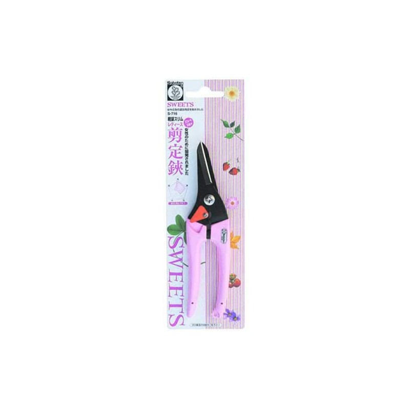 Cactus 1211-P Women's Slim Pruning Shears, 7.1 inches (180 mm)