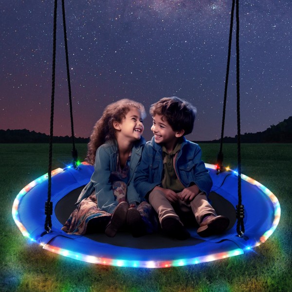 Trekassy LED 40" Round Swing 700 Lbs Spinner Swing Kids