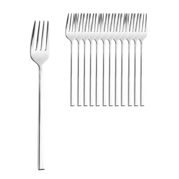 Esmeyer - Set di 12 forchette da tavola, in Acciaio Inox, 20,7 cm, Colore: Argento