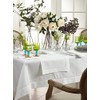 Saro Lifestyle Hemstitched Border Table Runner, White, 16"x120"