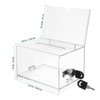 EXCEART Acrylic Box, Ballot Box, Business Card Box, Donation Box