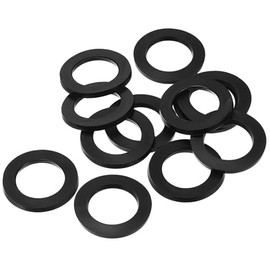 TA-VIGOR 12Pcs Rubber Flat Washers, 30mm OD, 20mm ID, 2.5mm Thickness, Heavy Duty Black Rubber Grommet Vibration Dampening Sealing Pads for Faucet, Pipe, Water Hose, Bolt Fasteners