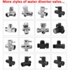 Shower Diverter Valve, G1/2 Inch Brass Shower Arm Shut-Off Valve