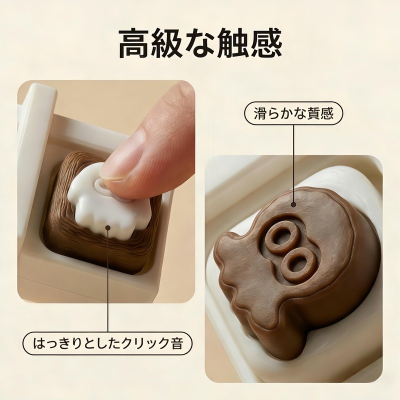 深海くろべこ キーボードフィジェットトイ フィジェットクリッカー 可愛い ボタンクリッカー ストレス解消グッズ キーホルダー 無限プチプチ 手遊び 落ち着く
