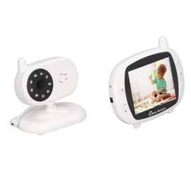 Monitor de Vídeo para Bebés, Monitor de Seguridad para Bebés, Monitoreo de Temperatura de Canciones de Cuna Incorporadas para el Hogar (Enchufe de EE. UU.)