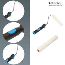 KOTARBAU® Set of 10 Velour Paint Rollers 20 x 150 mm with Rubber Handle for Painting and Renovation