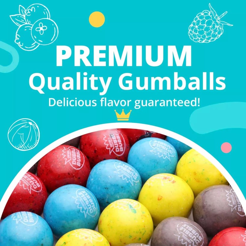 Global Gumball Assorted Berry Flavor Gumballs 1 Inch 134 Count
