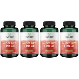 Swanson Super Dpa Fish Oil 1,000 mg 60 Sgels (4 Pack)