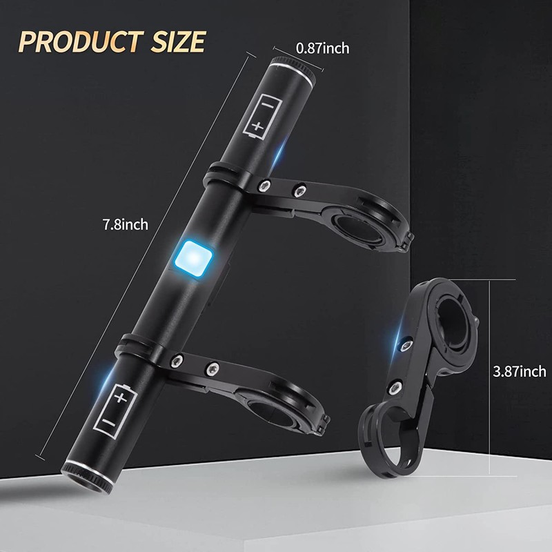 Ksrnsne Bike Handlebar Extender USB Bicycle Handlebar Extension Mount for