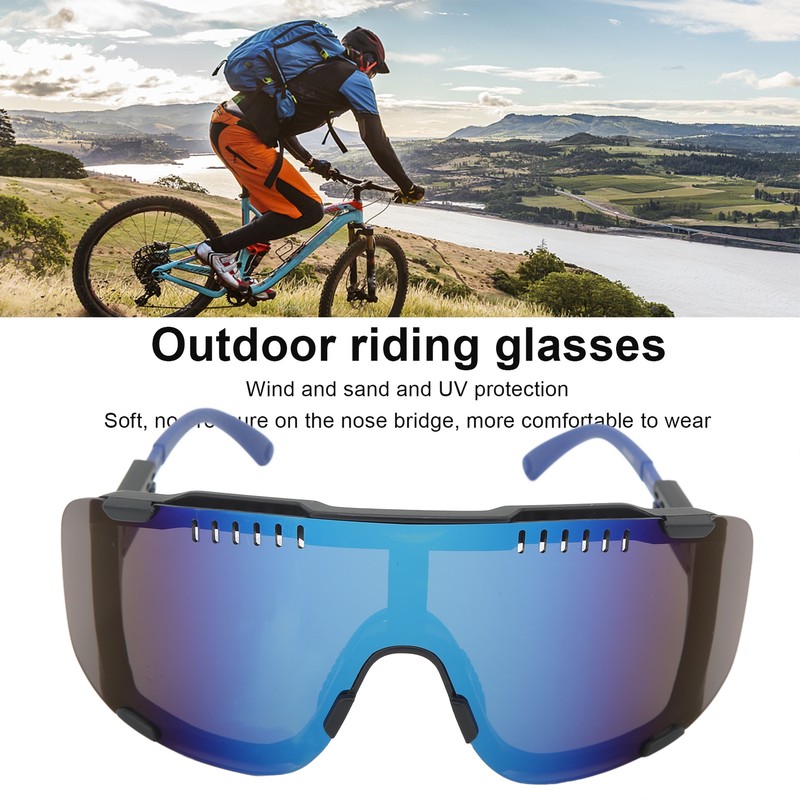 Cycling Glasses UV Resistant Windproof TR Frame Motorcycle Sunglasses for
