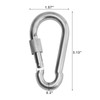 BEWISHOME 4 Pack Carabiner Hooks Hammock Locking Solid Metal D