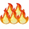 5Pcs Fire Foil Balloons Fire Flame Aluminum Foil Balloons Fire