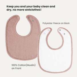 Konssy Muslin Baby Bibs 8 Pack Baby Bandana Drool Bibs Cotton for Unisex Boys and Girls, Soft Absorbent Set for Teething and Drooling