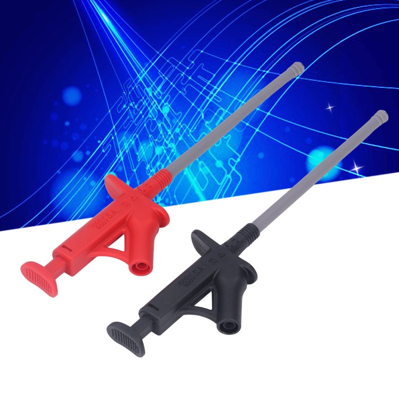 Flexible Test Hook Multimeter Electrical Testing Grabber Hook with 4MM