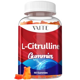 VAITE- L Gomitas de Citrulina para Hombre Potente Vasodilatador con Calcio, 1600mg por Porción, Extra Fuerte