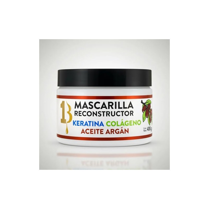 Mascarilla para Cabello Capilar, Reparadora, Reconstructora, con Keratina, Colageno, Aceite