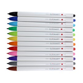 Clickart Zebra ClickArt Knock type water base pen, Standard 12 color set WYSS22-12CST