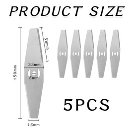 NXPWRC 5 Pieces Lawn Mower Blades, Brush Cutter Blades, Cordless Lawn Mower Spare Blades, Electric Lawn Mower Spare Blades, Lawn Mower Accessories, Gardening Supplies