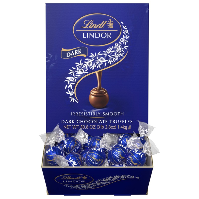 Lindt LINDOR Dark Chocolate Candy Truffles, Dark Chocolate with Smooth,
