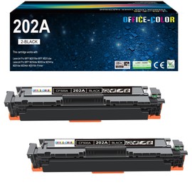 OFFICE-COLOR 202A Black Toner Cartridge Replacement for HP 202A CF500A Works with Color Laserjet Pro M254dw; Color Laserjet Pro MFP M281cdw, M281fdw Printer Ink (2-Pack )