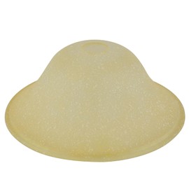 SHENGQINGTOP 12"D Retro Glass White Speckles Domed Shade with 1.65" Opening, Pendant Light Cover, Lighting Fixture Replacement