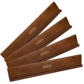 Bucher&Rossini Domino Racks 4packs - Authored Design Nut Brown Tile Holders for Dominoes Set Mexican Trains Mahjoon Chickenfoot