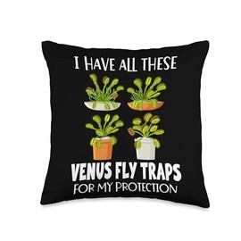 Venus Fly Trap Plant Owner Plants Live Seeds Venus Fly Trap Throw Pillow