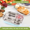 Stainless Steel Lunch Box Food Grade Safe 4 Compartments Portable