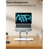 tounee Laptop Stand for Desk Adjustable Height, Telescopic Computer Stand