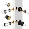 Probrico Oil Rubbed Bronze Door Knobs with Single Cylinder Deadbolts,
