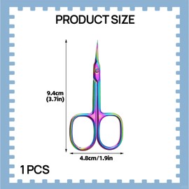 Nagelhautschere, Nagelhautschere Extra Fein Gebogene Für Zur Nagelhautpflege, Nagelhaut Schere Zum Präzisen Kürzen Entfernen Von Nagelhaut, Augenbrauen Und Wimpern (Bunt)