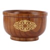 Wooden Rice Bowl Jujube Wood Anti Scald Exquisite Elegant Round