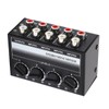 Stereo Mini Mixer Passive Audio Signal Controller 4 Channel Hub