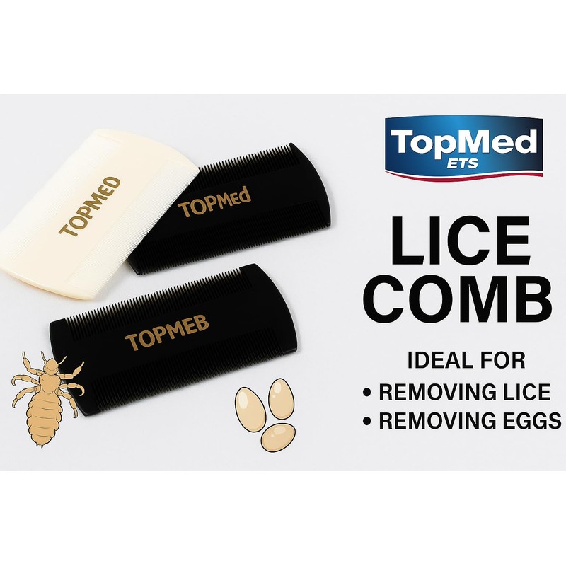 Top Med Black and White lice Comb for Ever