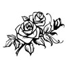 Roses and Leaves Design Auto Car Racing Motorcycle Helmet Decal