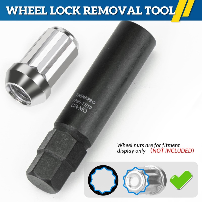 Thinkpro 10 spline lug nut key,Compatible with Bimecc 10-Spline Lug