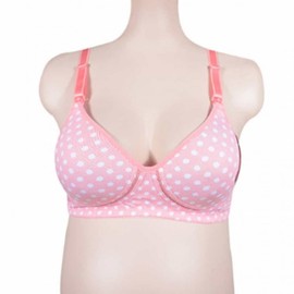 Wireless C-Cup Nursing Bra for Pregnancy & Postpartum (Size 95C) Orange