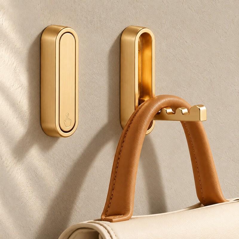 Foldable Wall Hook for Towels, Coats & Bags – Wall