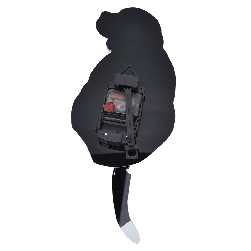 Wall Clock Self Adhesive Waterproof 3D Effect Silent Movement Dog