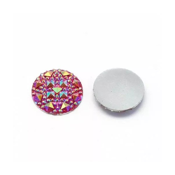 Unbranded 10 pcs Druzy Resin Embellishment Cabochons Pink Red Fuchsia