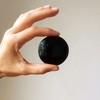 Disco espejo de Obsidiana negra - piedra de curación -