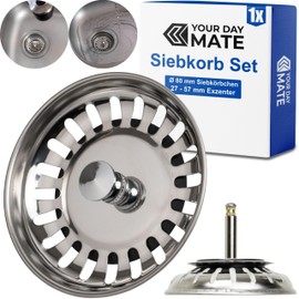 Strainer Basket for Sink, Diameter 79 mm / 80 mm / 82 mm Selectable, 1/2 Pack Selectable, Universal Sink Strainer, Made of Stainless Steel, Ideal as a Blanco Sink Replacement Part, Kitchen Sink Strainer