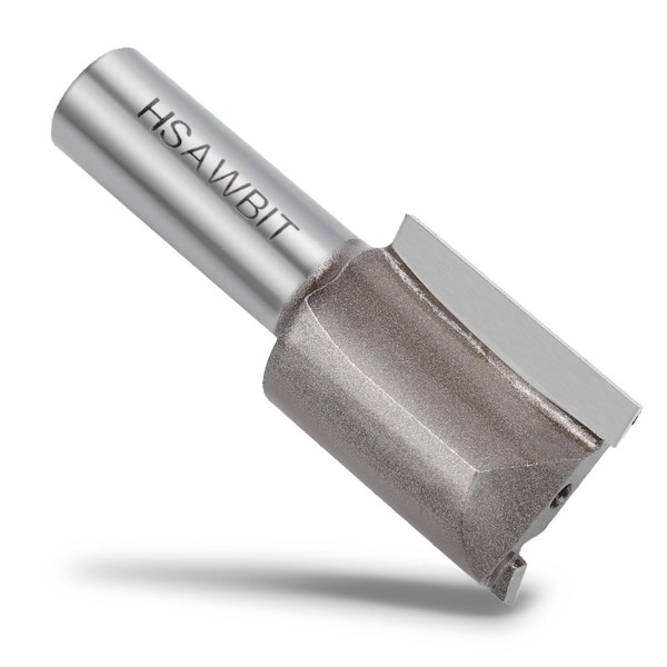 hsawbit Straight 2-Flute Router Cutter 1/2 Inch Shank, 18mm Cut