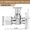 [20 Pieces] Lingmfg Angle Valve Shut Off Valve 5/8" Compression