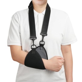 GAOUREL Arm Sling Sport Adult - Lightweight and Breathable Shoulder Immobilizer for Shoulder, Elbow, Arm, and Wrist Injuries, Breathable Bracket for Left and Right Forearm Stability, Suitable for Men and Women (black,L)