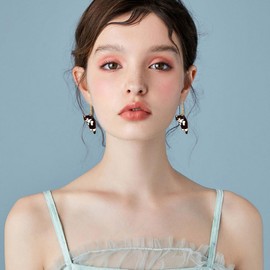 Vavhoo Aesthetic Funny Cute Animal Cat Vavhoo Dangle Earrings for Women Cartoon Kitten Drop Earring Party Jewelry Gifts Lover Birthday Gifts Party Favors (Black)