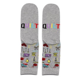 PXTIDY Quilting Socks Quilt Gifts Quilting Themed Quilter Gifts Sewing Gifts for Mom Grandma Sewing Quilt Maker Socks