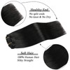 Savasana Clip in Hair Extensions Real Human Hair Natural Black